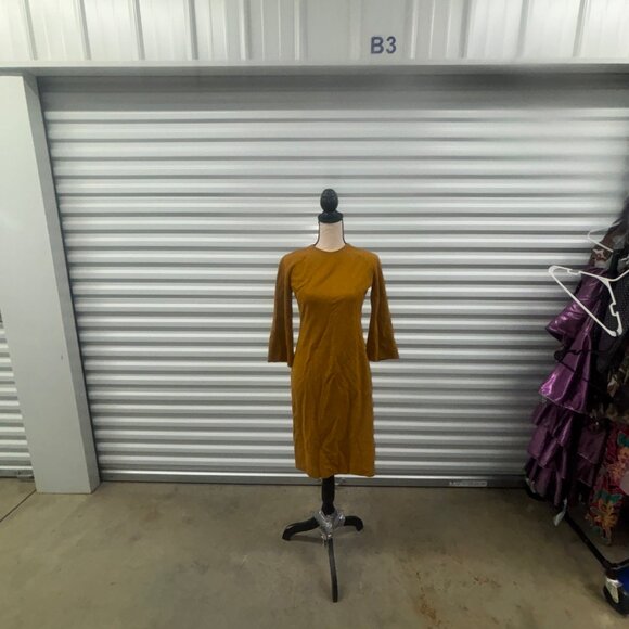 Handmade Mustard Yellow Dress – Size M (Estimated) - Picture 2 of 3